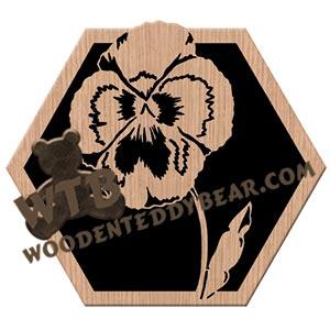 Pansy fretwork scroll saw pattern | The Wooden Teddy Bear