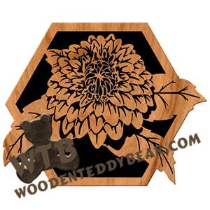 Dahlia fretwork scroll saw pattern | The Wooden Teddy Bear