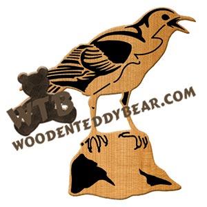 Crow fretwork scroll saw pattern | The Wooden Teddy Bear