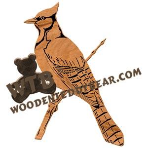 Blue Jay fretwork scroll saw pattern | The Wooden Teddy Bear