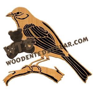 Tanager fretwork scroll saw pattern | The Wooden Teddy Bear