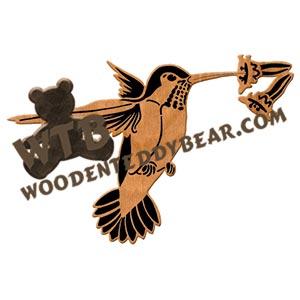 Hummingbird fretwork scroll saw pattern | The Wooden Teddy Bear