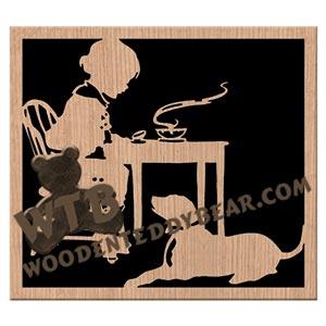 Hot Porridge fretwork scroll saw pattern | The Wooden Teddy Bear