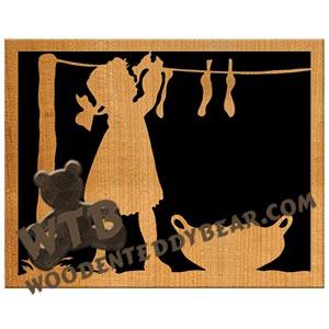 Clothes Line fretwork scroll saw pattern | The Wooden Teddy Bear