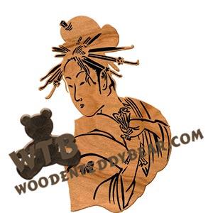 Geisha #1 fretwork scroll saw pattern | The Wooden Teddy Bear