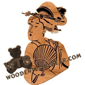 Geisha #2 fretwork scroll saw pattern | The Wooden Teddy Bear