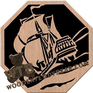 Sailing Ship fretwork scroll saw pattern | The Wooden Teddy Bear
