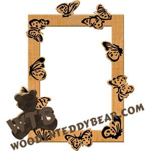 Butterfly Frame fretwork scroll saw pattern | The Wooden Teddy Bear