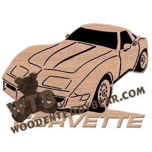Corvette fretwork scroll saw pattern | The Wooden Teddy Bear