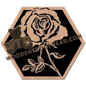 Rose fretwork scroll saw pattern | The Wooden Teddy Bear