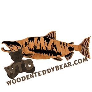 Chum Salmon fretwork scroll saw pattern | The Wooden Teddy Bear