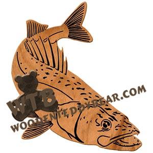 Walleye fretwork scroll saw pattern | The Wooden Teddy Bear