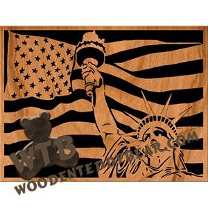 Statue of Liberty fretwork scroll saw pattern | The Wooden Teddy Bear