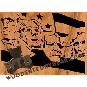 Mount Rushmore fretwork scroll saw pattern | The Wooden Teddy Bear