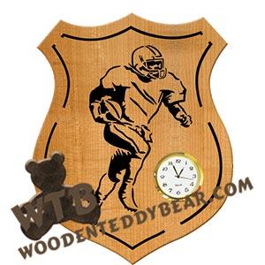 Football Player Plaque fretwork scroll saw pattern | The Wooden Teddy Bear