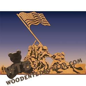 Iwo Jima fretwork scroll saw pattern | The Wooden Teddy Bear