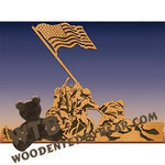 Iwo Jima fretwork scroll saw pattern | The Wooden Teddy Bear