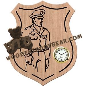 Policeman Plaque fretwork scroll saw pattern | The Wooden Teddy Bear