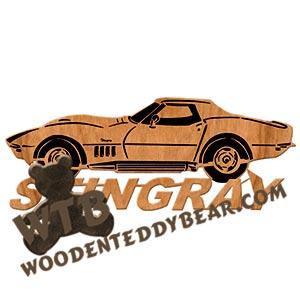 1969 Corvette Stingray fretwork scroll saw pattern | The Wooden Teddy Bear