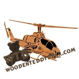 AH-1 Super Cobra fretwork scroll saw pattern | The Wooden Teddy Bear