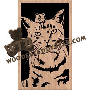 Cat and Mouse fretwork scroll saw pattern | The Wooden Teddy Bear