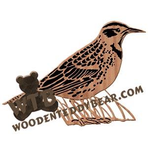 Western Meadowlark fretwork scroll saw pattern | The Wooden Teddy Bear