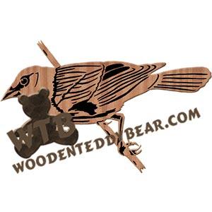 Yellow-Headed Blackbird fretwork scroll saw pattern | The Wooden Teddy Bear