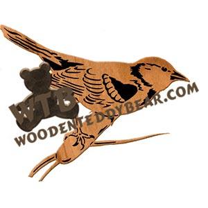 Tricolored Blackbird fretwork scroll saw pattern | The Wooden Teddy Bear