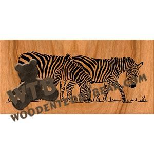 Two Zebras fretwork scroll saw pattern | The Wooden Teddy Bear