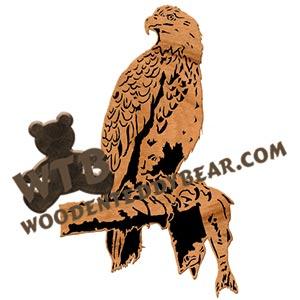Eagle with Fish fretwork scroll saw pattern | The Wooden Teddy Bear