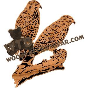 Broad-Winged Hawk fretwork scroll saw pattern | The Wooden Teddy Bear