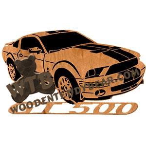 Mustang GT500 fretwork scroll saw pattern | The Wooden Teddy Bear
