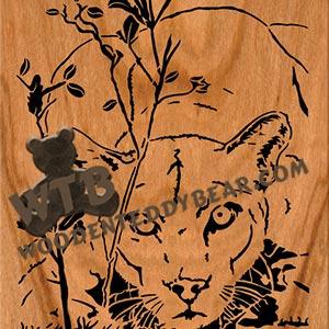 Florida Panther fretwork scroll saw pattern | The Wooden Teddy Bear