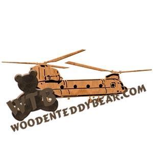 CH-47 Chinook fretwork scroll saw pattern | The Wooden Teddy Bear