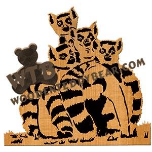 Lemurs fretwork scroll saw pattern | The Wooden Teddy Bear