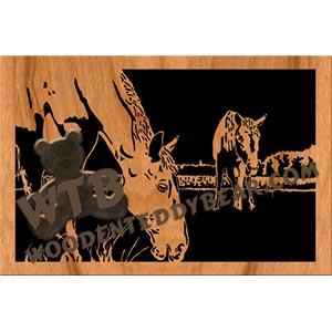 Horses Grazing fretwork scroll saw pattern | The Wooden Teddy Bear