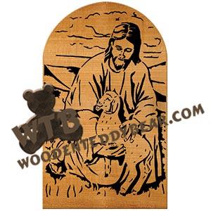 "The Good Shepherd" fretwork scroll saw pattern | The Wooden Teddy Bear
