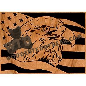 Patriotic Eagle fretwork scroll saw pattern | The Wooden Teddy Bear