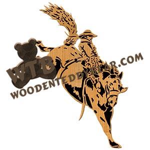 Bronc Rider #5 fretwork scroll saw pattern | The Wooden Teddy Bear