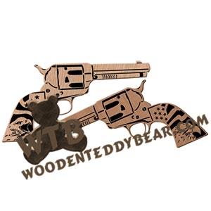 Colt Pistols Eagles fretwork scroll saw pattern | The Wooden Teddy Bear