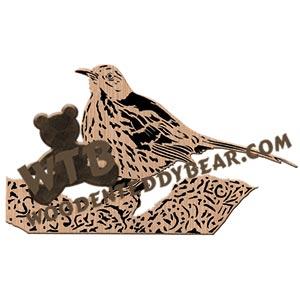 Brown Thrasher fretwork scroll saw pattern | The Wooden Teddy Bear