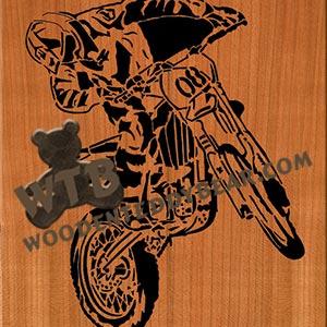 Motocross fretwork scroll saw pattern | The Wooden Teddy Bear