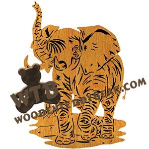 Elephant fretwork scroll saw pattern | The Wooden Teddy Bear