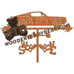 Auto Weathervane #4 fretwork scroll saw pattern | The Wooden Teddy Bear
