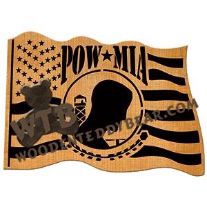 POW-MIA Flag fretwork scroll saw pattern | The Wooden Teddy Bear