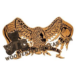 POW-MIA Eagle fretwork scroll saw pattern | The Wooden Teddy Bear