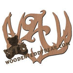 Antler Monograms fretwork scroll saw pattern | The Wooden Teddy Bear