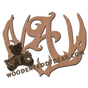 Antler Monograms fretwork scroll saw pattern | The Wooden Teddy Bear