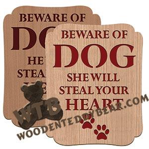 Beware of Dog | Fretwork Scroll Saw Pattern | Wooden Teddy Bear