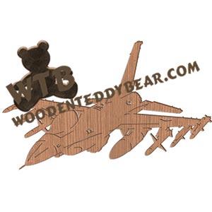 F-16 | Fretwork Scroll Saw Pattern | Wooden Teddy Bear